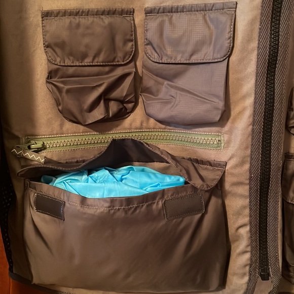 Men’s L Adidas fishing jacket with “F*cking Awesome” line rain poncho included - Picture 2 of 13